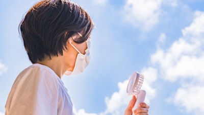夏天-手持電扇-高溫