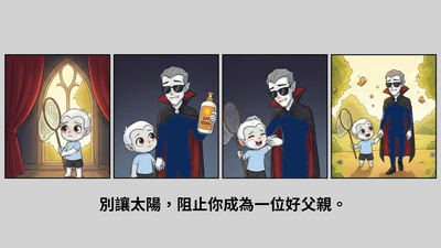 吸血鬼-父子-代言-防曬乳-太陽