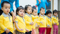 幼兒園-教室-幼兒-幼兒在教室列隊